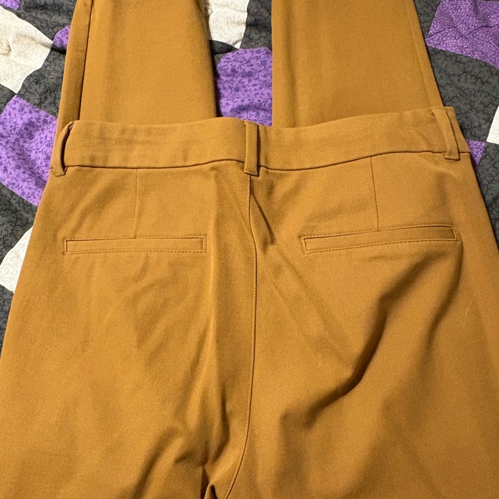 Old Navy Pixie High-Rise Trousers in Mustard/tan - Picture 4 of 4